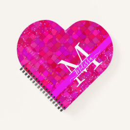 Abstract Fuchsia Red Customizable Notitieboek