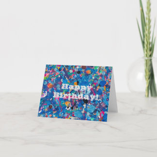 Abstract Fun Birthday Card Kaart