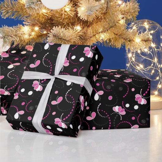 Abstract Fun roze (de achtergrondkleur wijzigen) Cadeaupapier (Feestdagen)