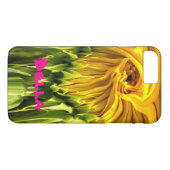 Abstract funky retro zonnebloem, geschrokken geome Case-Mate iPhone case (Achterkant (Horizontaal))