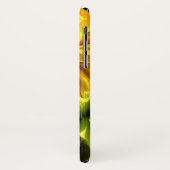 Abstract funky retro zonnebloem, geschrokken geome Case-Mate iPhone case (Achterkant/links)