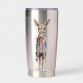 Abstract Funky Vrouw Herten Geïsoleerde Drinkbeker (Achterkant)