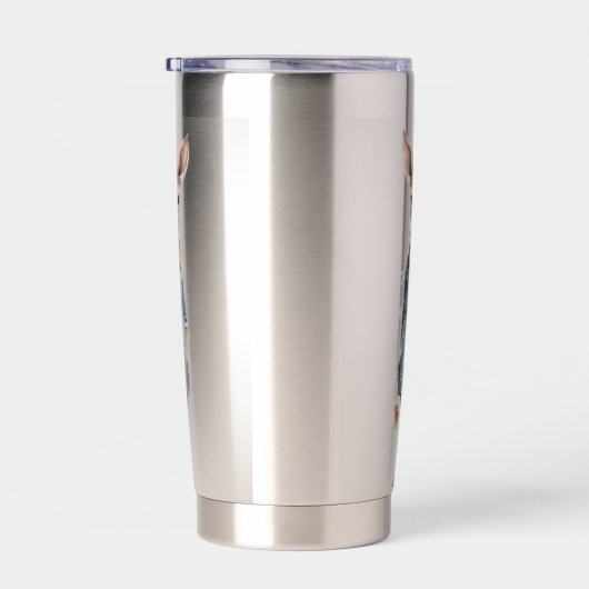 Abstract Funky Vrouw Herten Geïsoleerde Drinkbeker (Rechts)