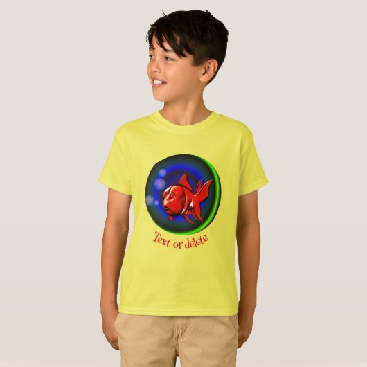 Abstract Funny Red Goldfish Aangepast T-shirt (Voorkant volledig)