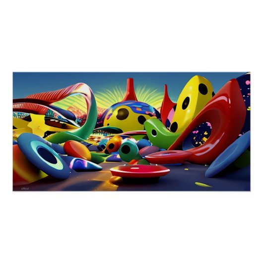 Abstract Futurisme Perfect Poster (Voorkant)