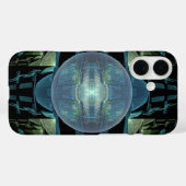 Abstract Futuristic Blue Sphere District 13 Case-Mate iPhone Case (Achterkant (horizontaal))