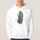 Abstract futuristic cat design hoodie (Voorkant)