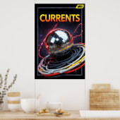 Abstract Futuristic Image of a Metallic Sphere Poster (Keuken)