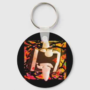 Abstract futuristisch design modern sleutelhanger
