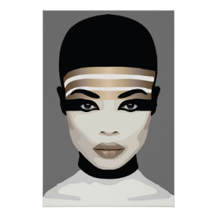 Abstract Futuristisch Stamportret Kunst Perfect Poster