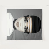 Abstract Futuristisch Stamportret Kunst Wandkleed (Voorkant (horizontaal))