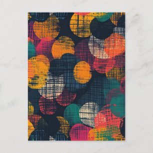 Abstract gaasstof cirkelpatroon briefkaart