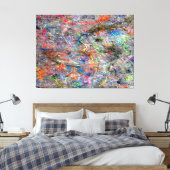 Abstract galerijcanvas voor neonkleuren canvas afdruk (Insitu (Slaapkamer))