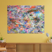 Abstract galerijcanvas voor neonkleuren canvas afdruk (Insitu (Woonkamer))