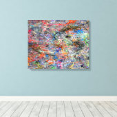 Abstract galerijcanvas voor neonkleuren canvas afdruk (Insitu (Houten vloer))