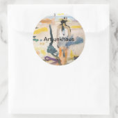 Abstract Galveston Texas Jeff Hankamer Artjunkhaus Ronde Sticker (Tas)