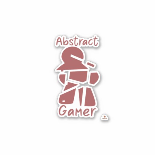 Abstract Gamer Fun Broken Meeple Bordspel Liefde Sticker (Voorkant)