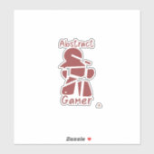 Abstract Gamer Fun Broken Meeple Bordspel Liefde Sticker (Vel)