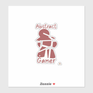 Abstract Gamer Fun Broken Meeple Bordspel Liefde Sticker