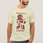 Abstract Gamer Fun Broken Meeple Gamer Thema T-shirt (Voorkant)