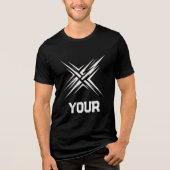 Abstract Gaming Streetwear Design Tri-Blend Shirt (Voorkant)