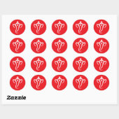 Abstract Ganesha Symbool Ontwerp Ronde Sticker (Vel)
