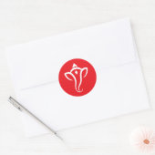 Abstract Ganesha Symbool Ontwerp Ronde Sticker (Envelop)