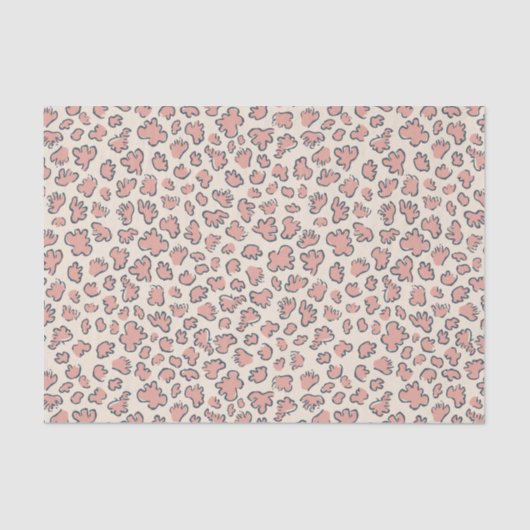 Abstract Garden Confetti | Pattern Blush Peach Tissuepapier (Voorkant)