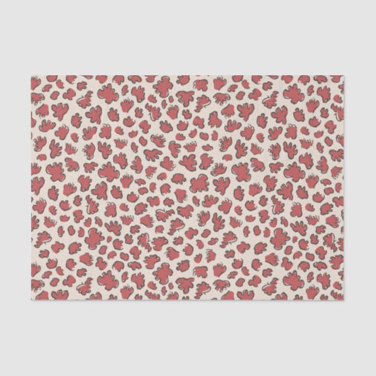 Abstract Garden Confetti | Pattern Faded Rust Red Tissuepapier (Voorkant)