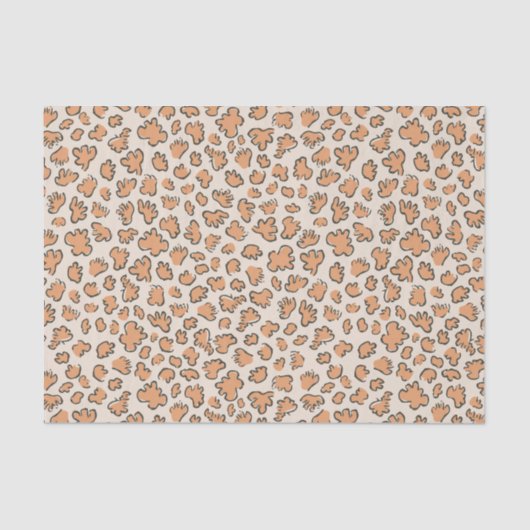 Abstract Garden Confetti | Pattern Muted Apricot Tissuepapier (Voorkant)
