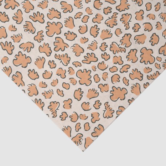 Abstract Garden Confetti | Pattern Muted Apricot Tissuepapier (Detail)