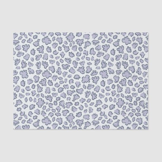 Abstract Garden Confetti | Pattern Pale Periwinkle Tissuepapier (Voorkant)