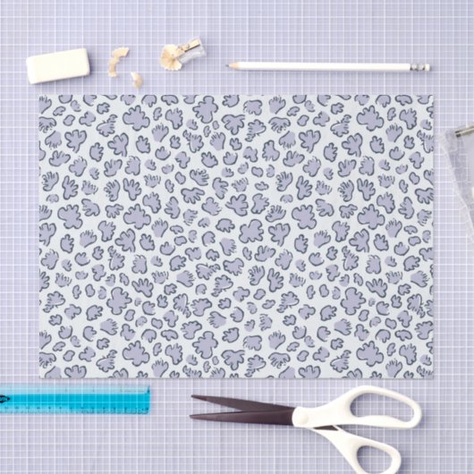 Abstract Garden Confetti | Pattern Pale Periwinkle Tissuepapier (Craft)