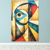 Abstract Gaze Canvas Afdruk (Insitu (Houten vloer))