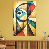 Abstract Gaze Canvas Afdruk (Insitu (Woonkamer))