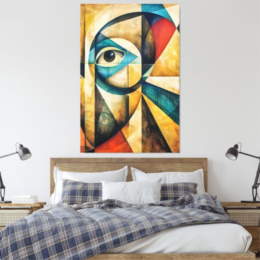 Abstract Gaze Canvas Afdruk (Insitu (Slaapkamer))