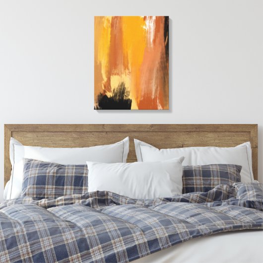 Abstract geaarde aarde canvas afdruk (Insitu (Slaapkamer))
