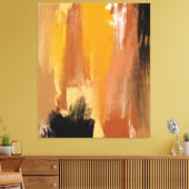 Abstract geaarde aarde canvas afdruk (Insitu (Woonkamer))