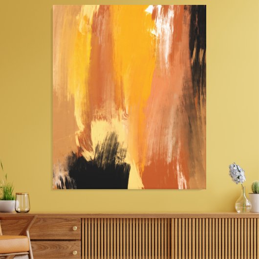 Abstract geaarde aarde canvas afdruk (Insitu (Woonkamer))