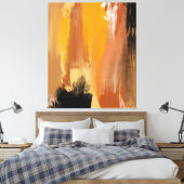Abstract geaarde aarde canvas afdruk (Insitu (Slaapkamer))
