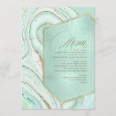 Abstract Geagate Wedding Menu V1 Mint ID827 (Voorkant)