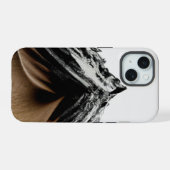 Abstract gebergte iPhone 15 case (Achterkant horizontaal)