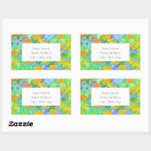 Abstract Gebied van Geel Sinaasappel Poppies label (Vel)