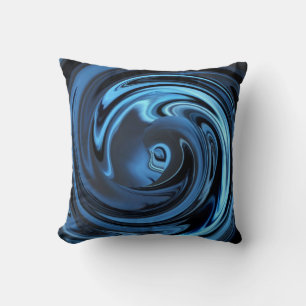 Abstract gebied van invloed op blauw Sierkussen