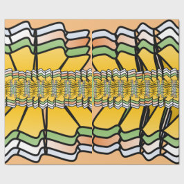 Abstract, gebogen opvulpapier cadeaupapier
