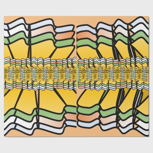 Abstract, gebogen opvulpapier cadeaupapier (Zoom)