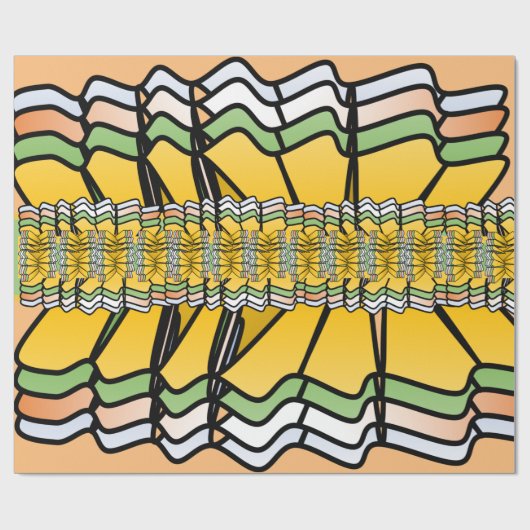 Abstract, gebogen opvulpapier cadeaupapier (Vlak)