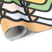 Abstract, gebogen opvulpapier cadeaupapier (Rol Hoek)