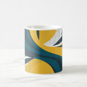 Abstract gebogen stroomontwerp koffiemok (Center)