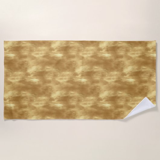 Abstract Geborstelde Goud Textuur Strandlaken (Voorkant)